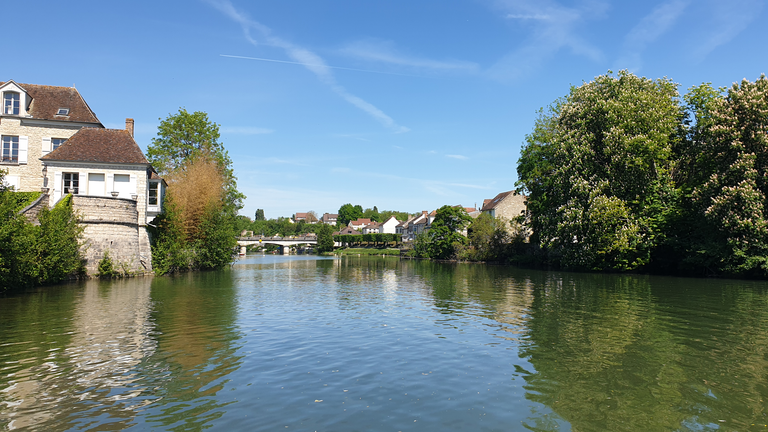 Looking toward the bridge of Nemours