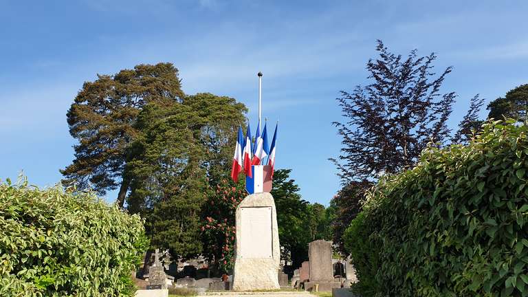 Monument with flags
