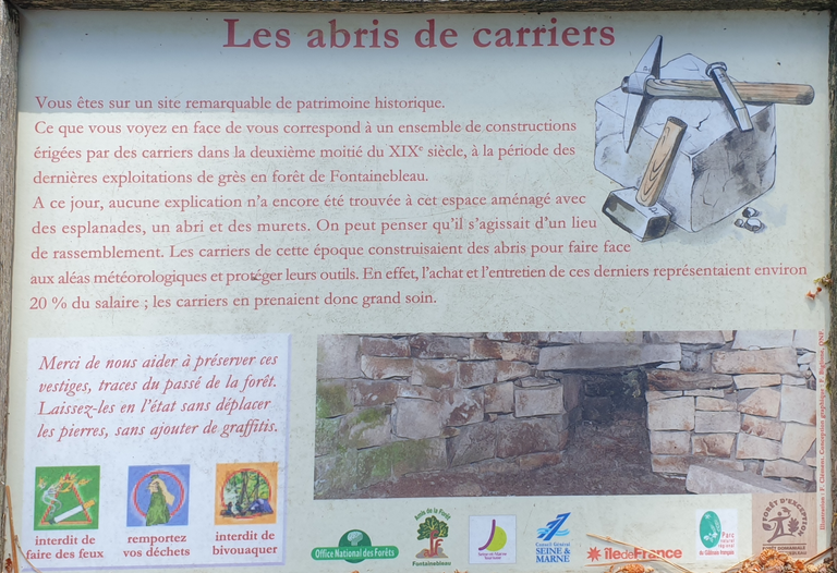 Information sign for  a quarry