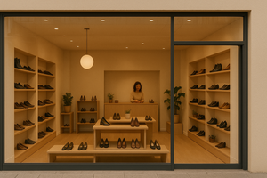 A shoe shop in Fontainebleau