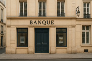 A bank in the Fontainebleau District of France.