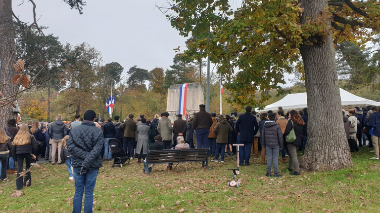 Armistice day in Fontainebleau.