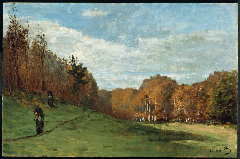 Woodbearers in Fontainebleau Forest 1864, by Claude Monet